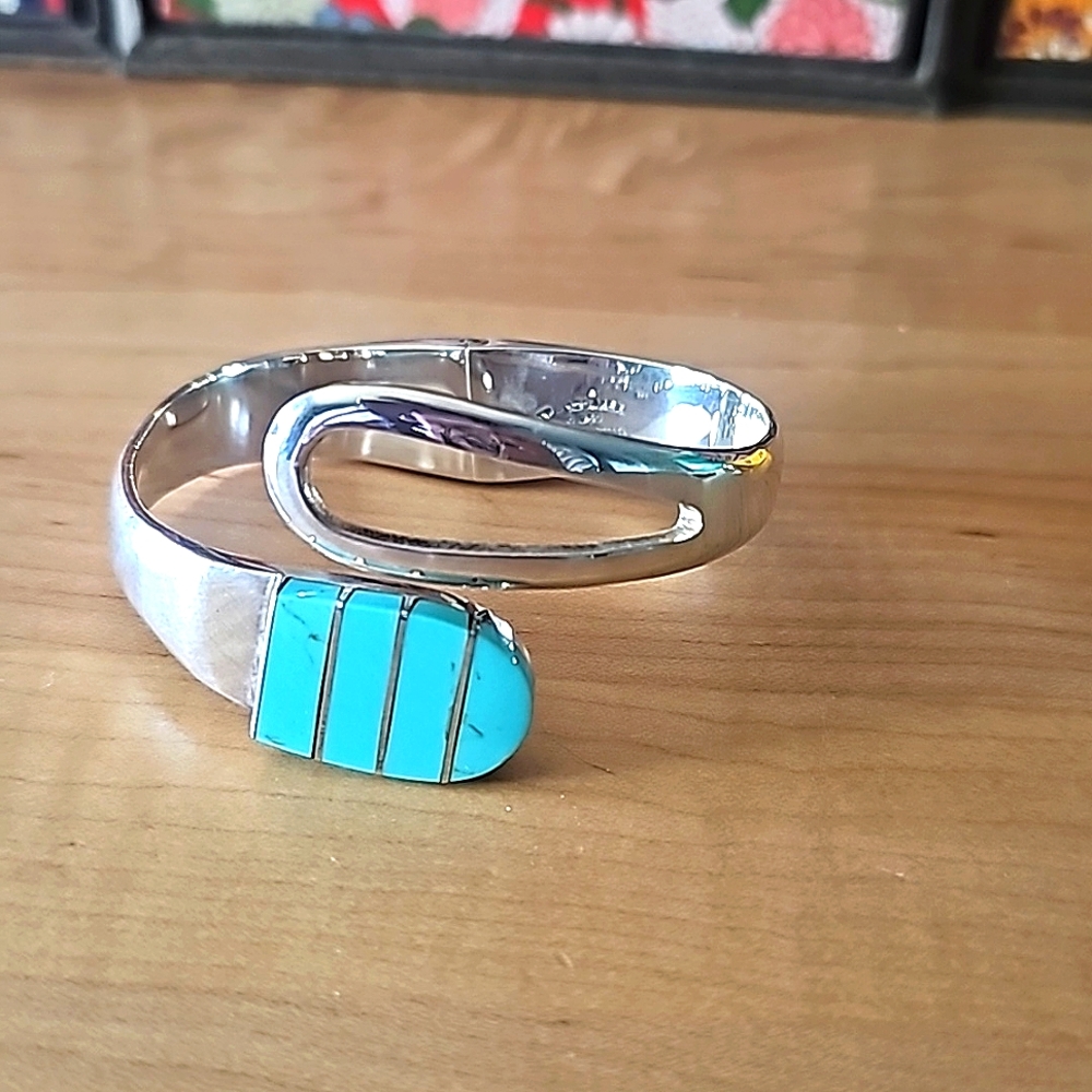 Escorcia turquoise inlay 950 silver bracelet